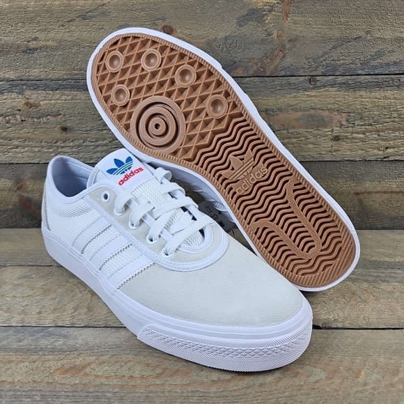 adidas Adi Ease Men's Casual Skateboarding Shoes Suede/Mesh White - Picture 7 of 12